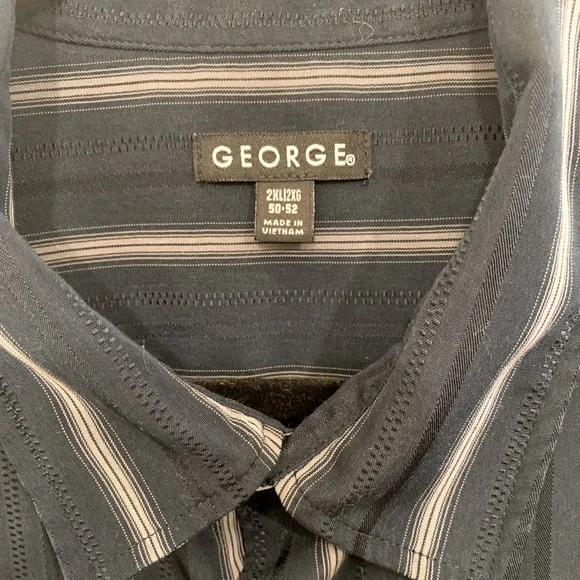 Men’s George XXL 50-52 long sleeve button up dress shirt. - Picture 3 of 3